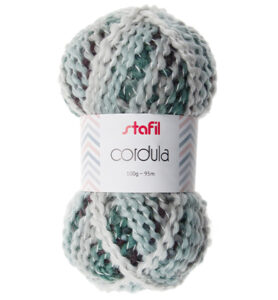 Cordula Yarn, White/grey/black 100gr / 95mtr