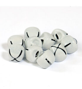 Kerstbel Wit 12mm 10 St