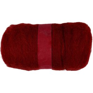 Gekaarde Wol 100gr Warm Rood