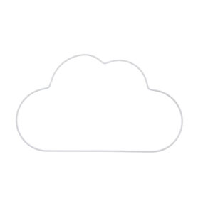 Metalen Draadvorm Cloud White 30x17,5cm