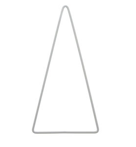 Metaen Draadvorm Triangle Isosceles White, H,20x10cm