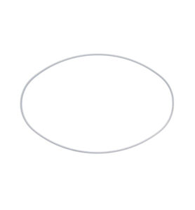 Metalen Draadvorm Oval White 16,5x25cm