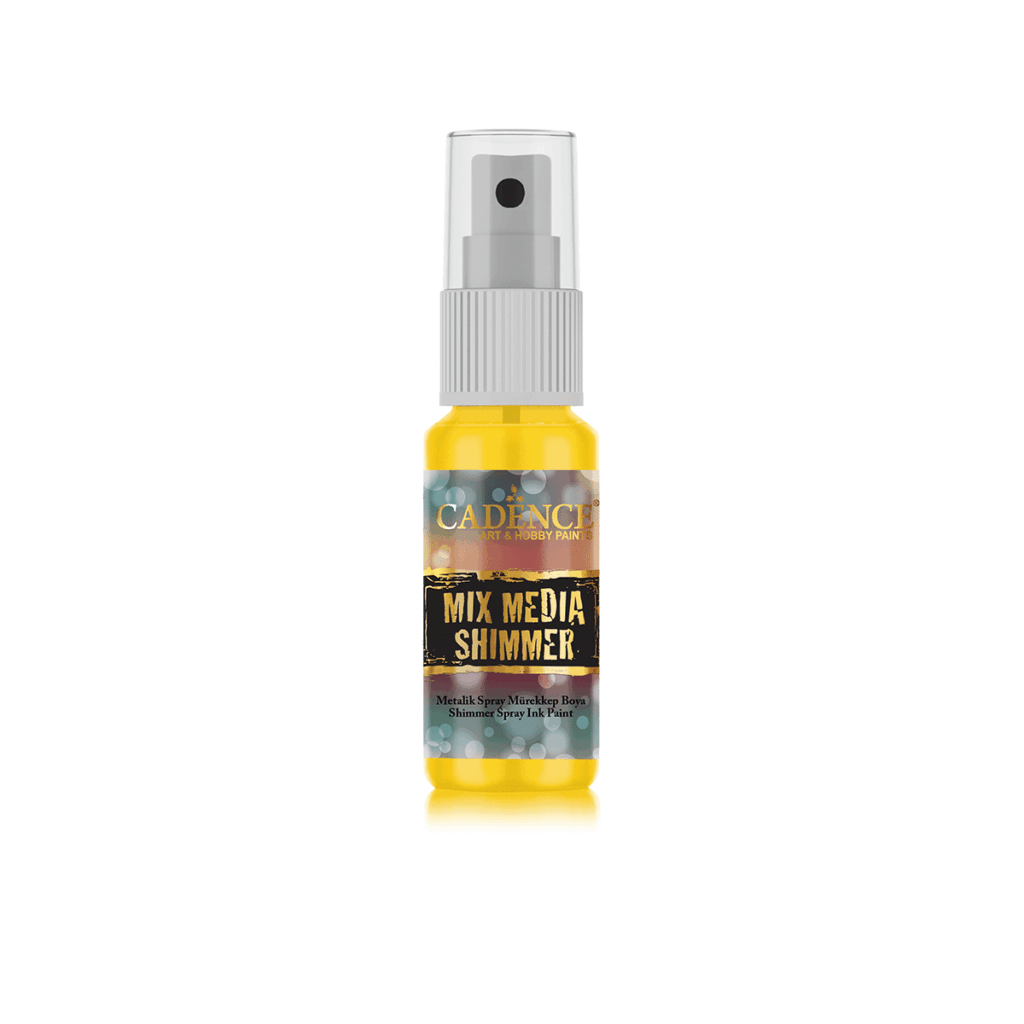Cadence Mix Media Shimmer Metallic Spray Geel 0002 25 Ml
