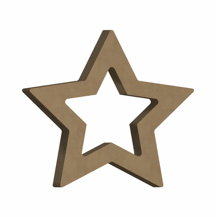 Gomille Mdf Figuur 16x15 Cm Kerstster