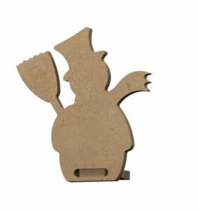 Gomille Mdf Figuur Sneeuwpop Staand 10 Cm 4 Stuks