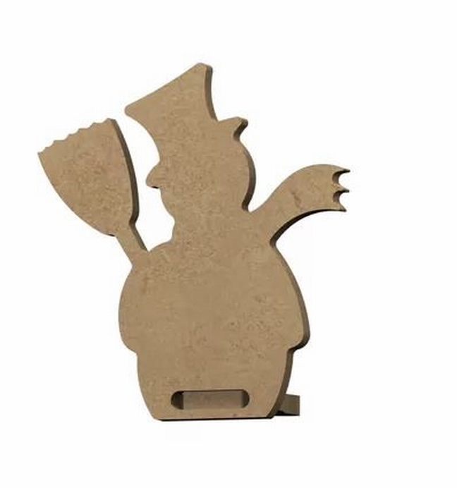 Gomille Mdf Figuur Sneeuwpop Staand 10 Cm 4 Stuks