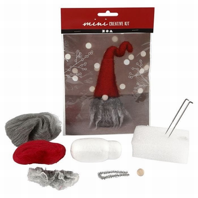 Mini Creative Kit Kerstkabouter Rood 13 Cm