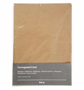 Ribbelkarton Bruin 25x35 Cm 10 Vel