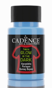 Textielverf Cadence Glow in the dark Blauw – 50 ml - Foamtastic Crafts
