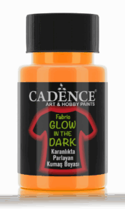 Textielverf Cadence Glow in the dark Oranje – 50 ml - Foamtastic Crafts