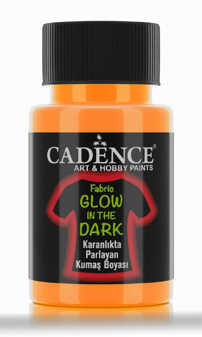 Textielverf Cadence Glow In The Dark Oranje 50 Ml