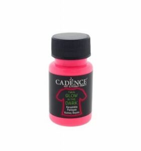 Textielverf Cadence Glow in the dark Roze – 50 ml - Foamtastic Crafts