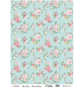Cadence Rijst Decoupage Papier 112 30x42 Cm Bloemenpatroon
