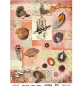 Cadence Rijst Decoupage Papier 3 30x42 Cm Vintage Ladies