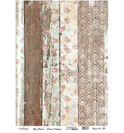 Cadence Rijst Decoupage Papier 388 30x42 Cm Patroonhout