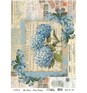 Cadence Rijst Decoupage Papier 396 30x42 Cm Hortensia