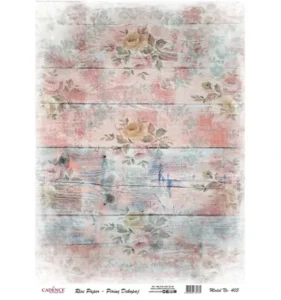 Cadence Rijst Decoupage Papier 403 30x42 Cm Rozen Hout