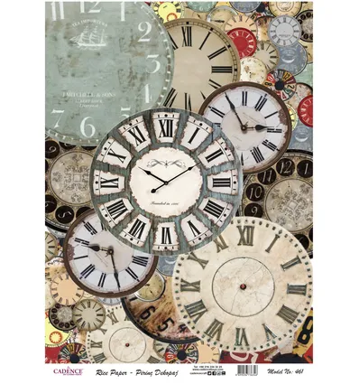 Cadence Rijst Decoupage Papier 461 30x42 Cm Wijzerplaten