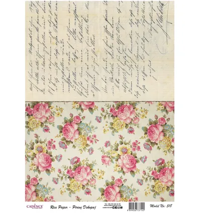 Cadence Rijst Decoupage Papier 518 30x42 Cm Briefpapier Bloe
