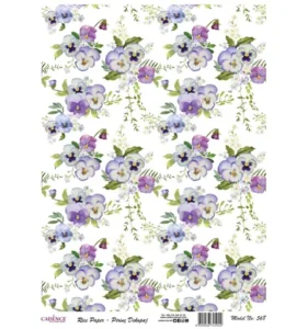 Cadence Rijst Decoupage Papier 568 30x42 cm Violen