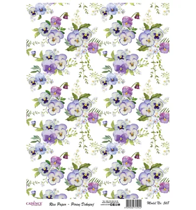 Cadence Rijst Decoupage Papier 568 30x42 Cm Violen