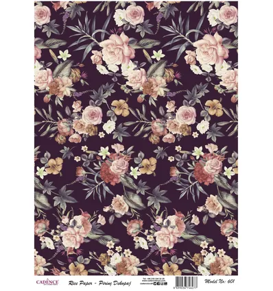 Cadence Rijst Decoupage Papier 601 30x42 Cm Flora