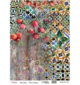 Cadence Rijst Decoupage Papier 661 30x42 Cm Bessen