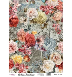 Cadence Rijst Decoupage Papier 734 30x42 Cm Bloemen