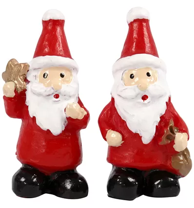 Miniatuur Figuren Kerstman 35x17 Mm 2 Stuks