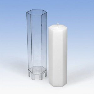 Gietmal Kaars Zeshoekig 53x170mm