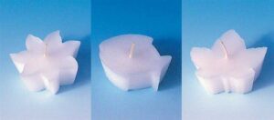 Gietmal Drijfkaars Combi Zon/vis/esdoornblad Shapes 20x50mm