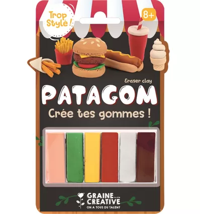 Patagom Gum Klei Set Snacks 6x25 Gr