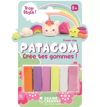 Patagom Gum Klei Set Eenhoorn 6x25 Gr