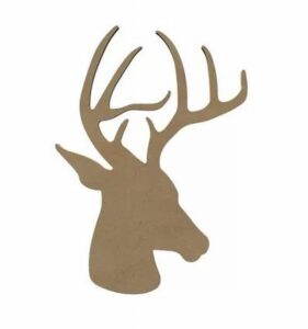 Gomille Mdf Figuur Rendier Hoofd 26 Cm