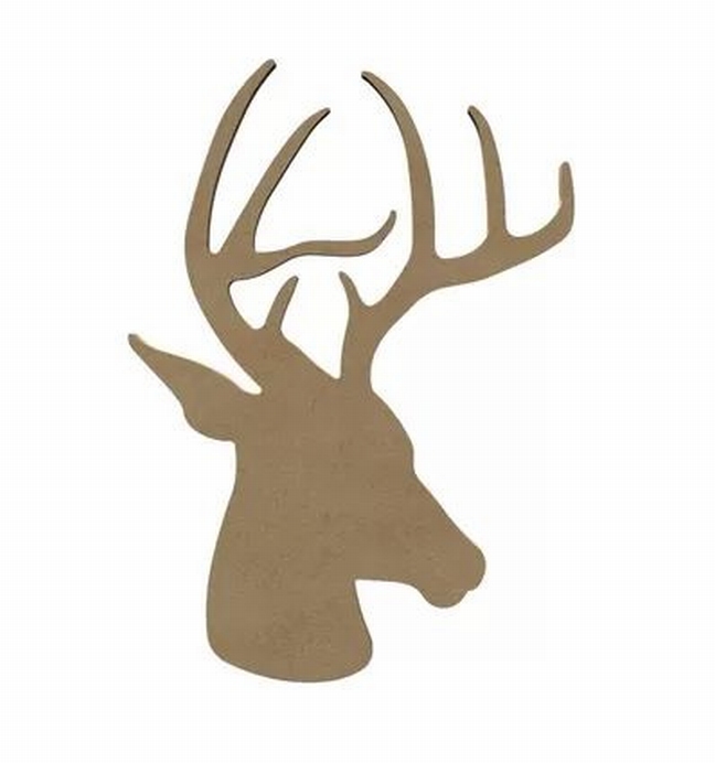 Gomille Mdf Figuur Rendier Hoofd 26 Cm