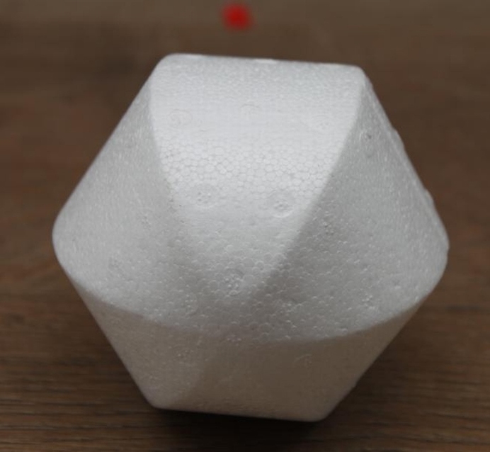 Piepschuim Bal 10 Cm Zeshoekig 2 Stuks