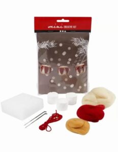 Mini Creative Kit Trommel, D 33 Mm, Beige, Antiek 3 Stuks