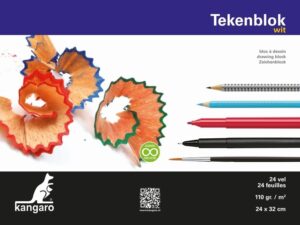 Tekenblok A4+ 110 Gram Wit Kangaro
