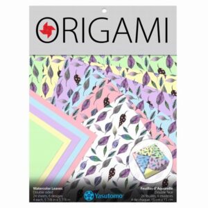 Yasutomo Origami Papier 15x15 Cm Watercolor Leaves 24 Vel