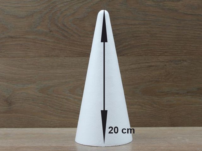 Kegel Styro Foam Kegel 20 Cm 2 Stuks Piepschuim Kegel