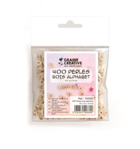 Graine Creativ Houten Alfabet Letter Kralen 10 Mm 400 Stuks