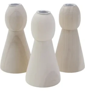 Houten Kandelaar Conisch 9,5 Cm