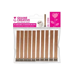 Graine Creative Dennenhout Natuur Lont 13 Cm 10 Stuks