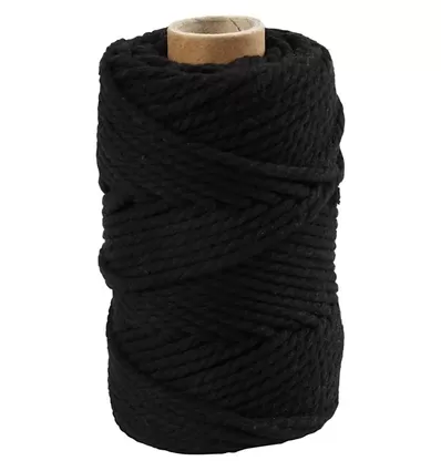 Macramékoord 4 Mm 55 M Zwart