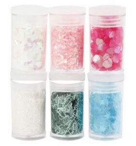Glitter En Pailletten Set Pastel 6x5 Gr