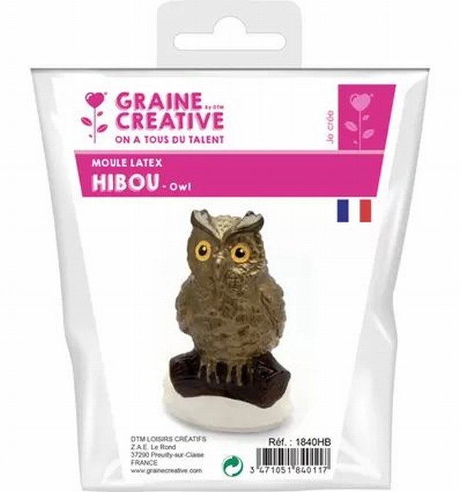 Latex Gietmal Uil 9 Cm
