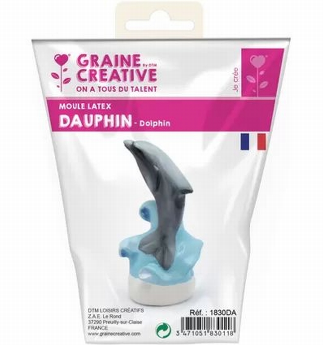 Latex Gietmal Dolfijn 11 Cm