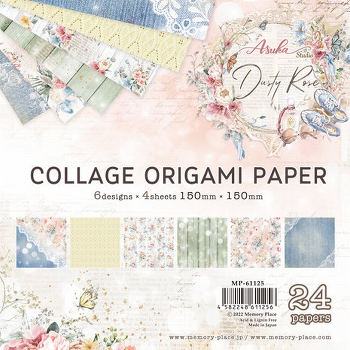 Memory Place Dusty Rose Collage Origami Paper