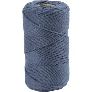 Macramé Koord 1 Rol, 330 Gr, L: 198 M, D 2 Mm Blauw