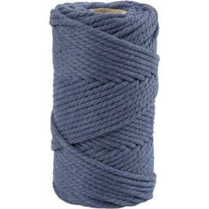 Macrame Koord L: 55m D: 4mm Blauw